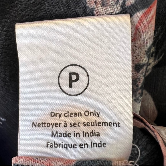 HEMANT AND NANDITA SAMMY SHEER FLORAL TIERED RUFFLE DRESS  SIZE SMALL - Picture 12 of 16